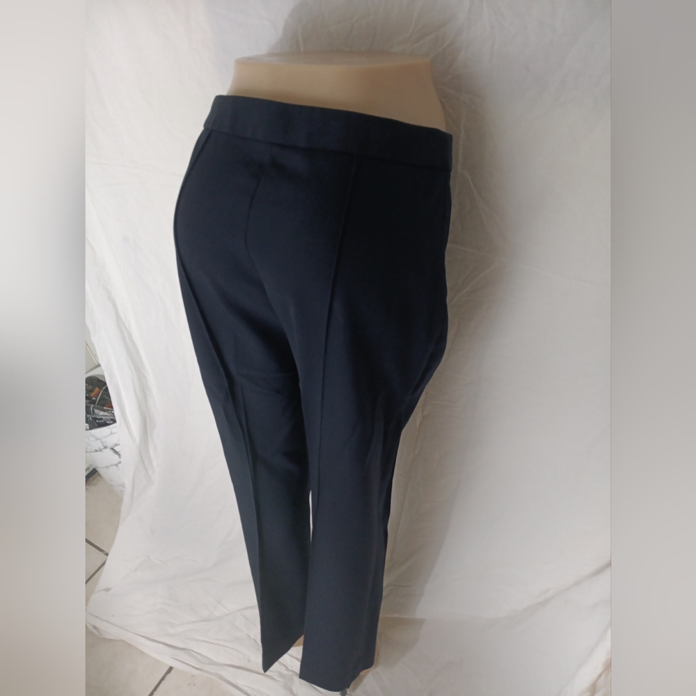 Tory Burch Women's Size 8 Straight Leg Trousers Ankle Navy Blue Pants
